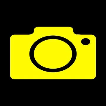 Yellow camera illustration vector . Illustrazione stock