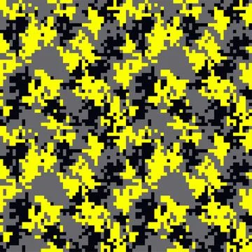 Yellow camouflage pattern Illustrazione stock