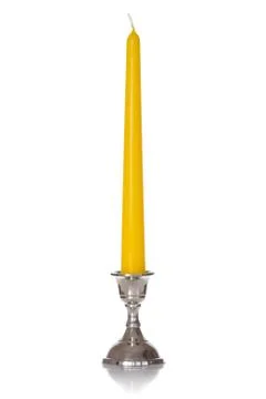 Yellow candle Stock Photos
