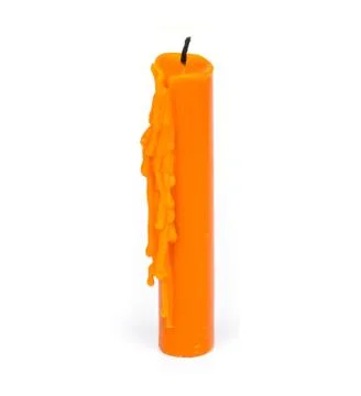 Yellow candle . Stock Photos