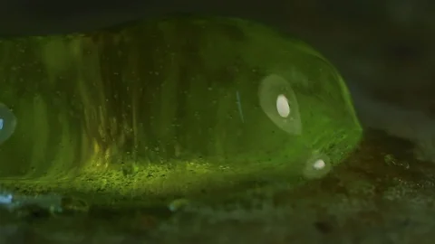 Yellow Candy Melting Close-Up MAC Stock Footage 74753693