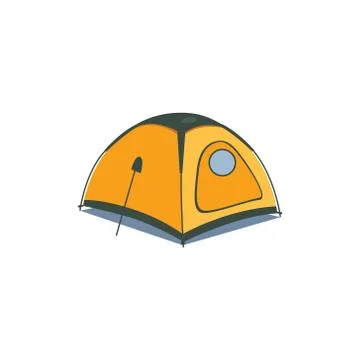 Yellow Canvas Tent Stock Illustration