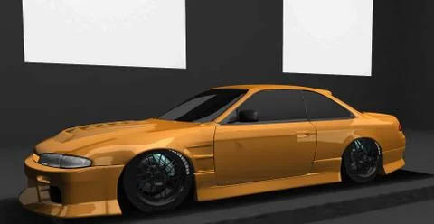 Yellow car Stock Illustration