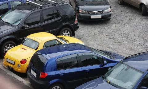 Yellow car Stock Photos