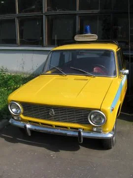 Yellow car Stock Photos