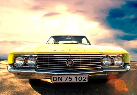Yellow car Stock Photos