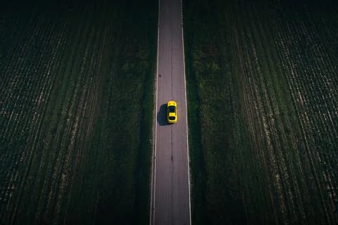 Yellow car Stock Photos