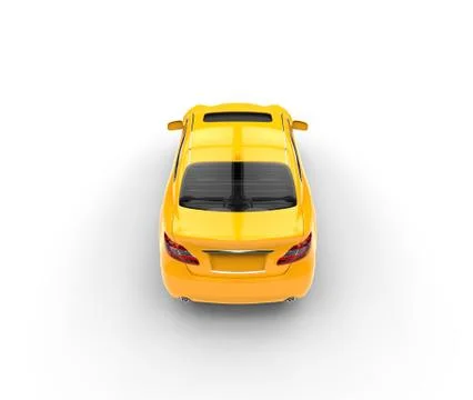 Yellow Car - Top View Stock Illustration