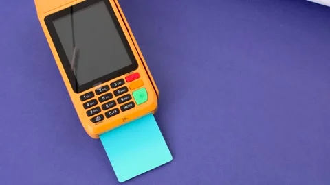 Yellow card machine with smooth surface, standing out with elegance and mod.. Stock Footage 261097827