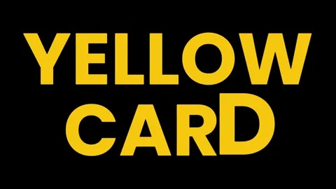 YELLOW CARD - TEXT DISPLAY ANIMATION 스톡 동영상 277591388