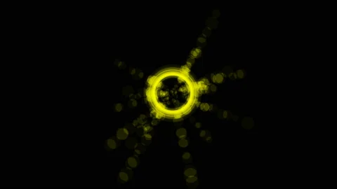 Yellow cartoon explosion on black Stock Footage 133491694