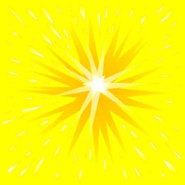 Yellow Cartoon Explosion Stock Illustration