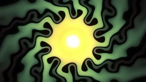 Yellow Cartoon Light Core Visual Video stock 326749695