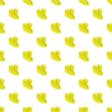 Yellow cartoon socks creating seamless pattern background イラスト素材