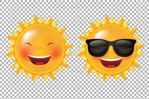 Yellow Cartoon Sun Stock Illustration