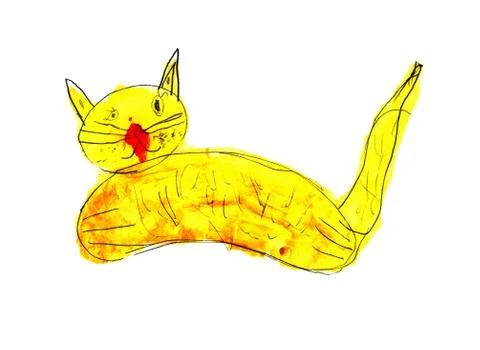 The yellow cat Stock Illustration