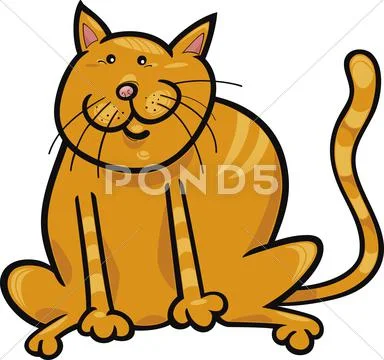 Yellow cat Stock Illustration