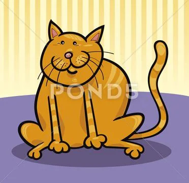 Yellow cat Stock Illustration