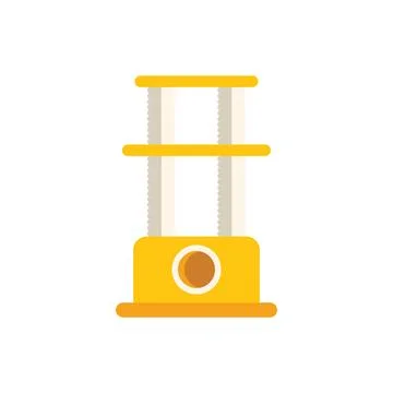 Yellow cat tree with two platforms providing entertainment for cats 스톡 일러스트