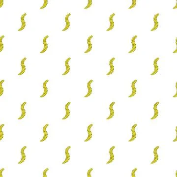 Yellow caterpillar larva insect repeating seamless pattern Stock Illustration