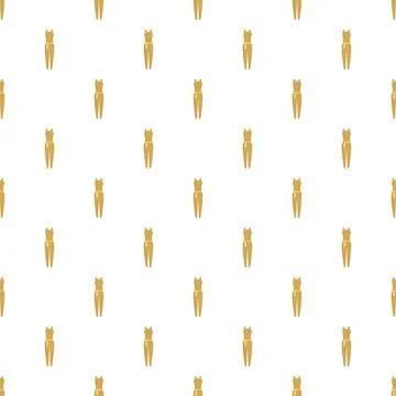 Yellow catsuit seamless pattern on white background Illustrazione stock