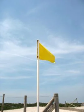 Yellow Caution Flag Stock Photos