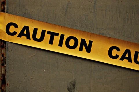 Yellow Caution Sign Stock Photos