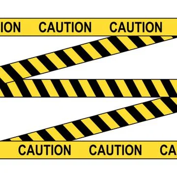 Yellow Caution Tape Vector Stock Illustration