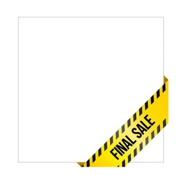 Yellow caution tape with words 'Final Sale' 스톡 일러스트