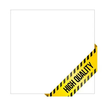 Yellow caution tape with words 'High Quality' Stock-Illustration