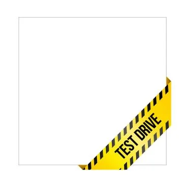 Yellow caution tape with words 'Test Drive' 스톡 일러스트