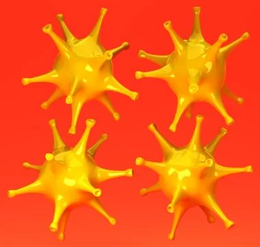 Yellow cells bacteria. Stock Illustration