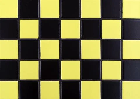 Yellow ceramic tile background. Old vintage ceramic tiles in yellow to decorate Stock Photos