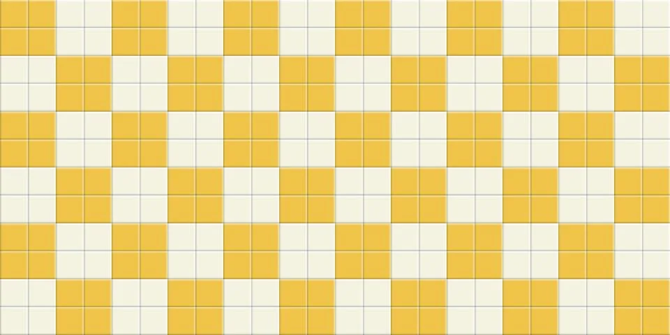 Yellow ceramic tile pool pattern background. Clean square grid wall and flo.. Stock Illustration