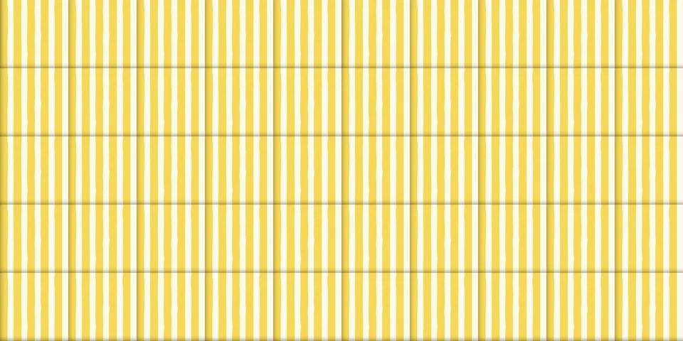 Yellow ceramic tile wall texture. Seamless square grid pattern. Minimal bat.. Illustrazione stock