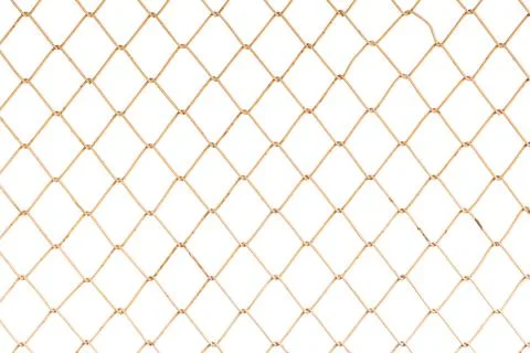 Yellow chain link on isolate white background with clipping path 库存照片