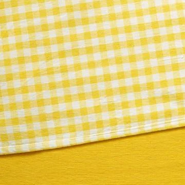 Yellow check and stripe pattern fabric background Yellow check and stripe ... Stock Photos