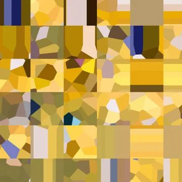 Yellow checkered pattern. Mosaic of geometric shapes. Colored polygons. Abstract Stock Illustration