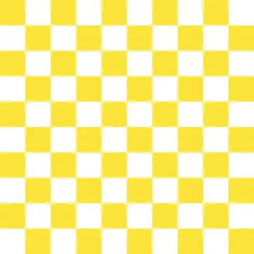 Yellow checkered seamless geometric pattern, square template,white backdrop Illustrazione stock