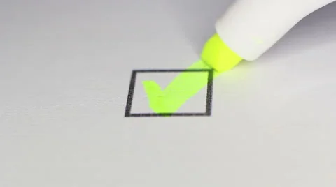 Yellow Checklist 3 Stock Footage 41698193