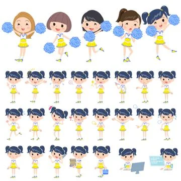 Yellow Cheerleader Illustrazione stock