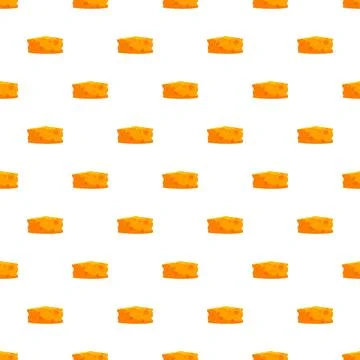 Yellow cheese cubes seamless pattern wallpaper background Stock Illustration