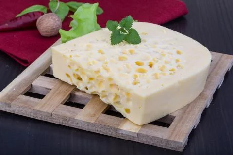 Yellow cheese Stock Photos