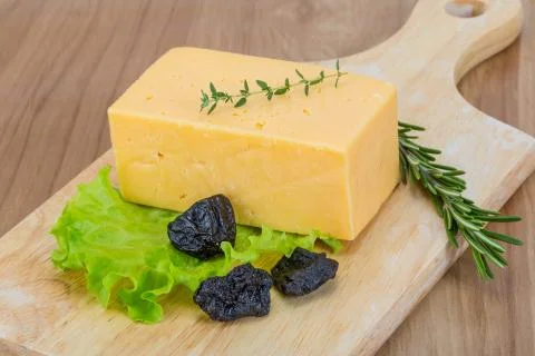 Yellow cheese Stock Photos