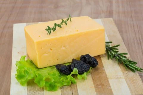 Yellow cheese Stock Photos