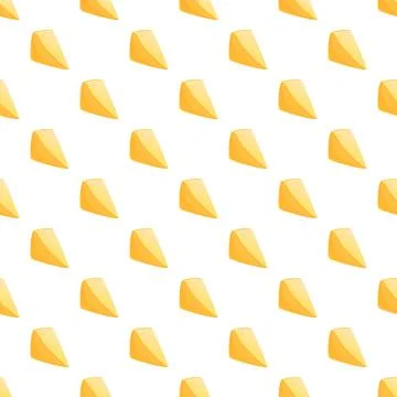 Yellow cheese slices creating a seamless pattern background イラスト素材