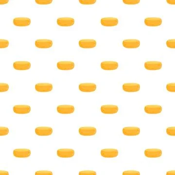 Yellow cheese wheels creating seamless food pattern Stockillustratie