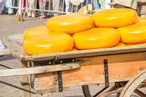 Yellow cheeses Stock Photos