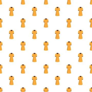 Yellow chef jacket uniform repeating pattern background Stock Illustration