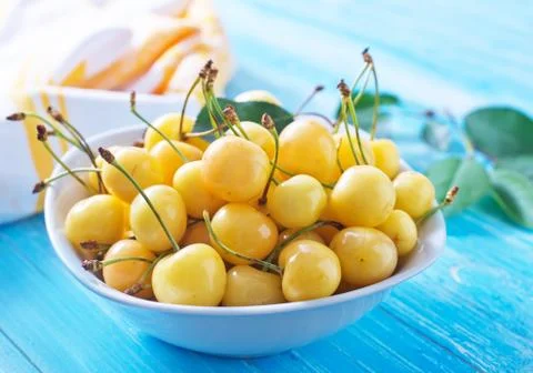 Yellow cherry Stock Photos